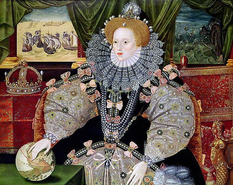 george gower Elizabeth I of England, the Armada Portrait oil painting image